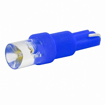 Автолампа диод T5 (W1,2W) 12V 1 LED диод 1-конт Синяя SKYWAY Панель min10 шт